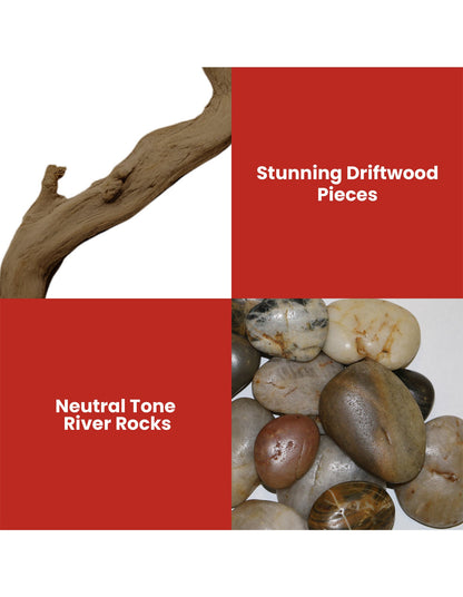 Dimplex 50-inch Linear Fireplace Driftwood and River Rock Accessory Package - Image 8