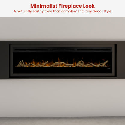 Dimplex 74-inch Linear Fireplace Driftwood and River Rock Accessory Package - Image 5