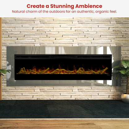 Dimplex 74-inch Linear Fireplace Driftwood and River Rock Accessory Package - Image 7