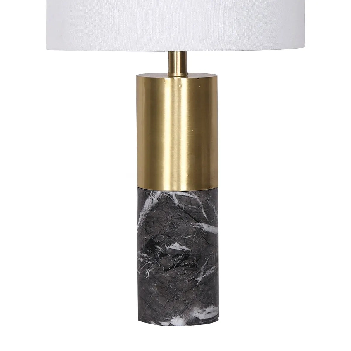 Sarantino Metal and Marble Table Lamp in Black - Image 4