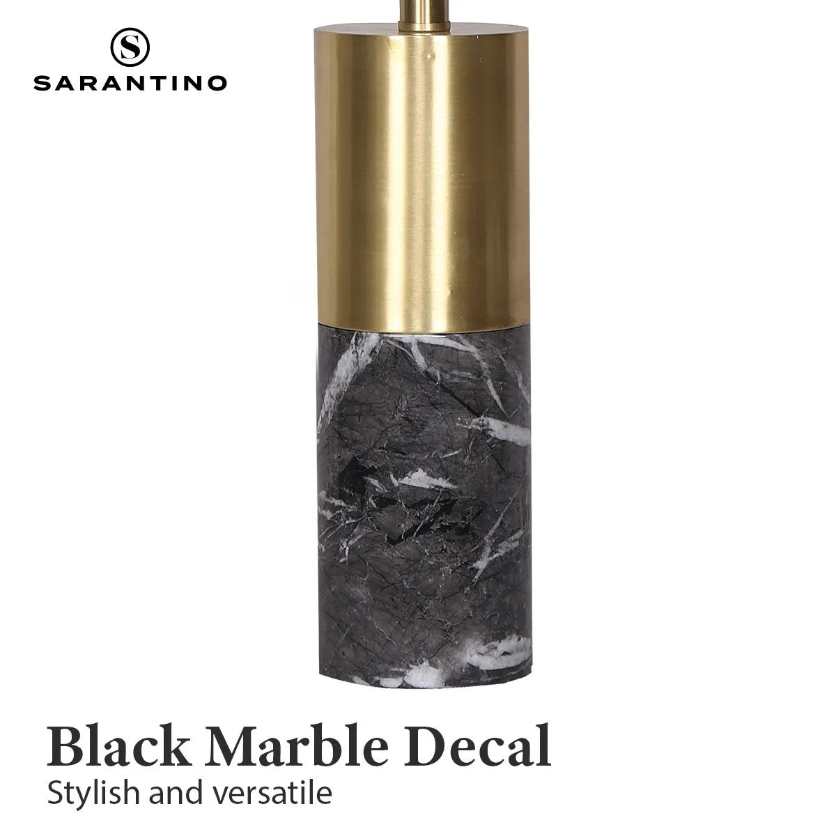 Sarantino Metal and Marble Table Lamp in Black - Image 7