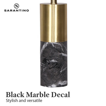 Sarantino Metal and Marble Table Lamp in Black - Image 7