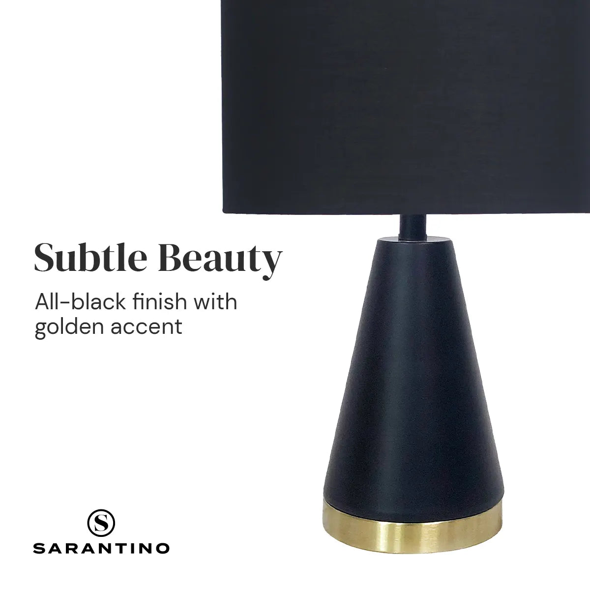 Sarantino Metal Table Lamp in Black and Gold - Image 2