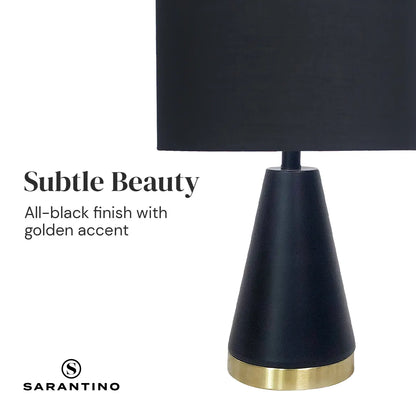 Sarantino Metal Table Lamp in Black and Gold - Image 2