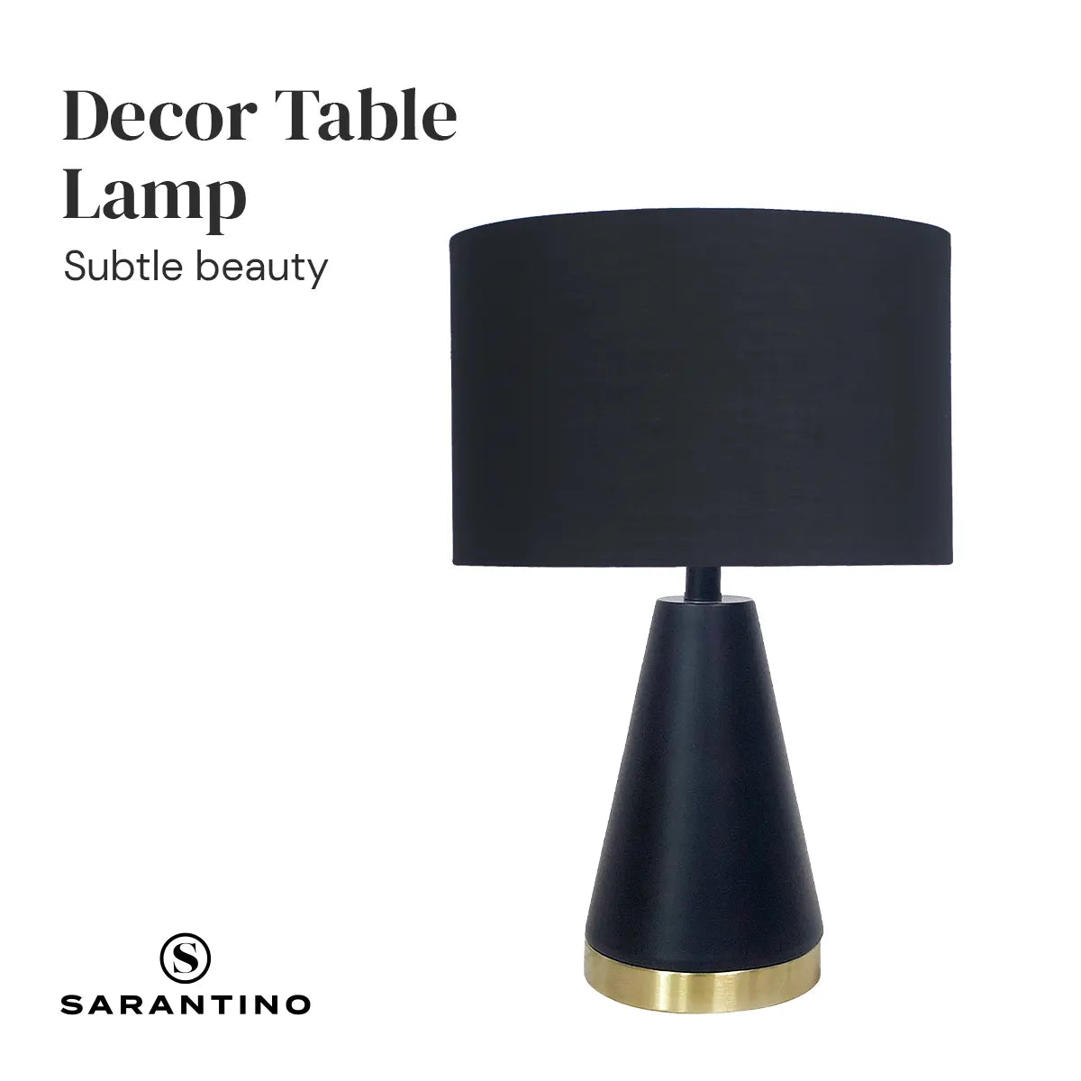 Sarantino Metal Table Lamp in Black and Gold - Image 4