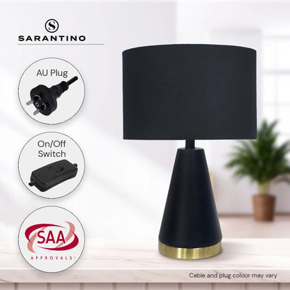 Sarantino Metal Table Lamp in Black and Gold - Image 7