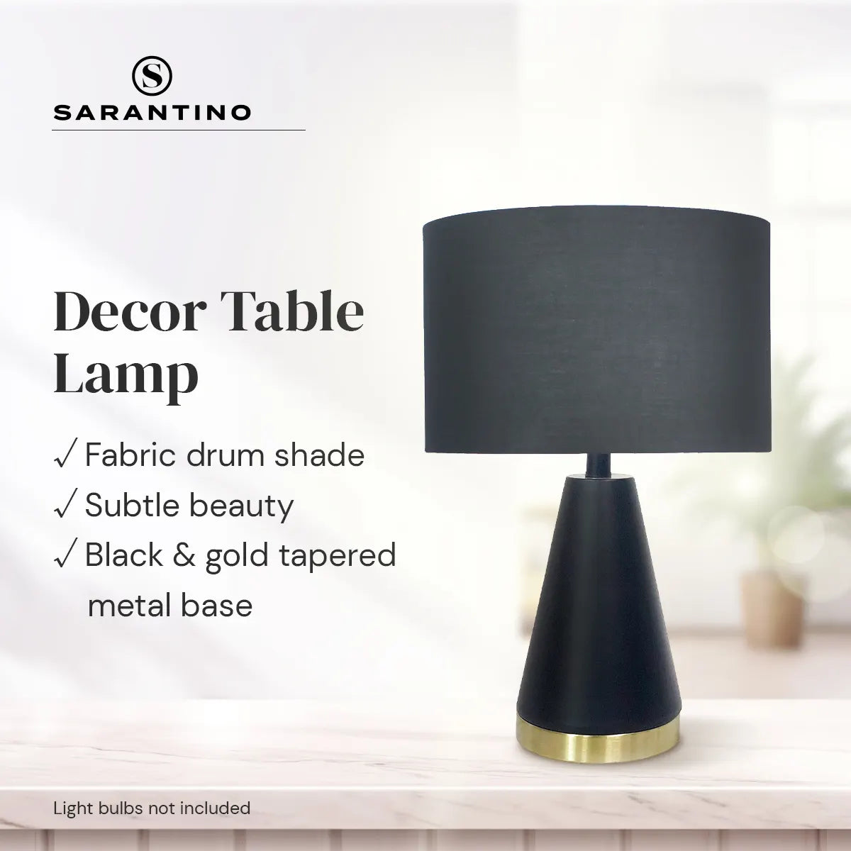 Sarantino Metal Table Lamp in Black and Gold - Image 8
