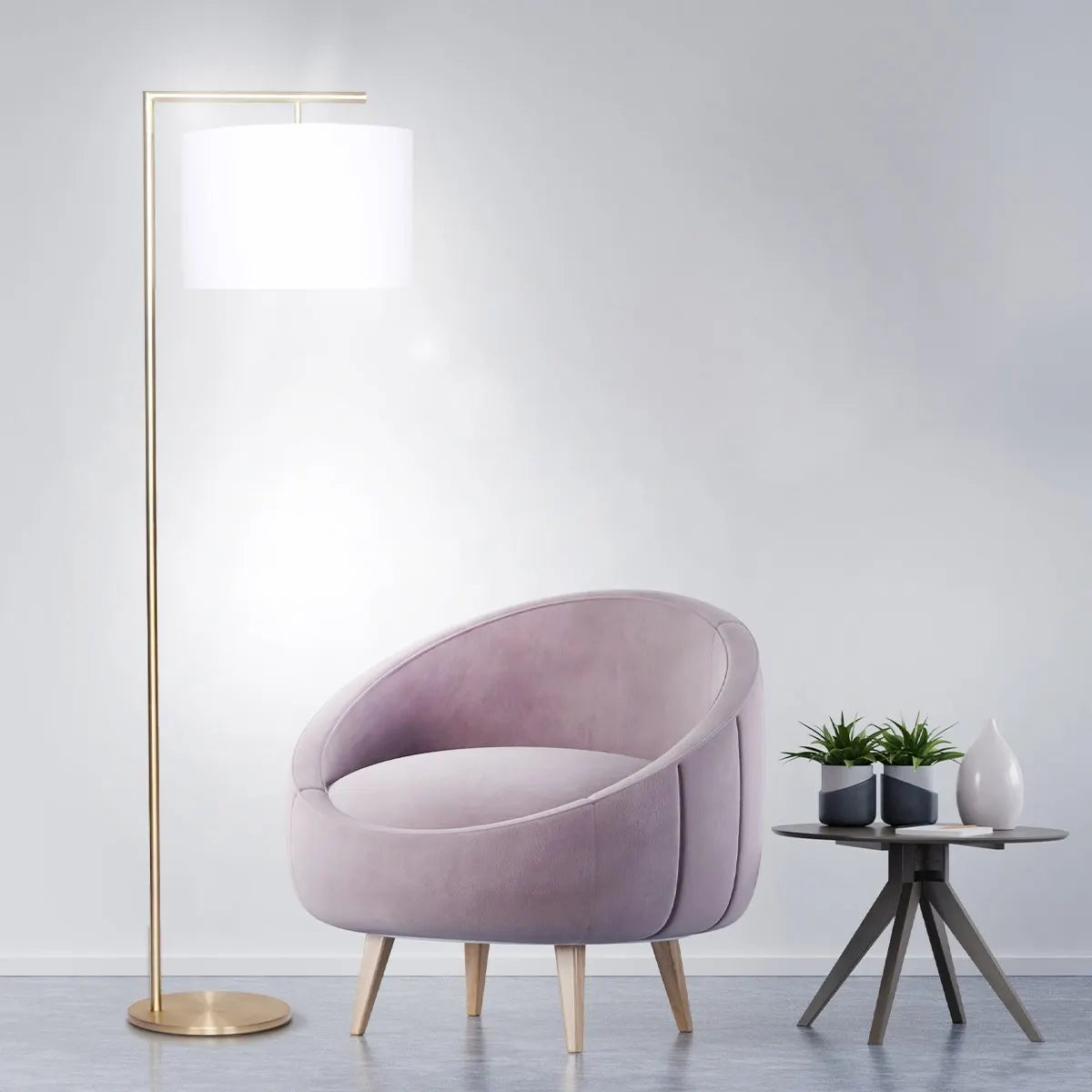 Sarantino 90-Degree Modern Arc Floor Lamp - Image 2