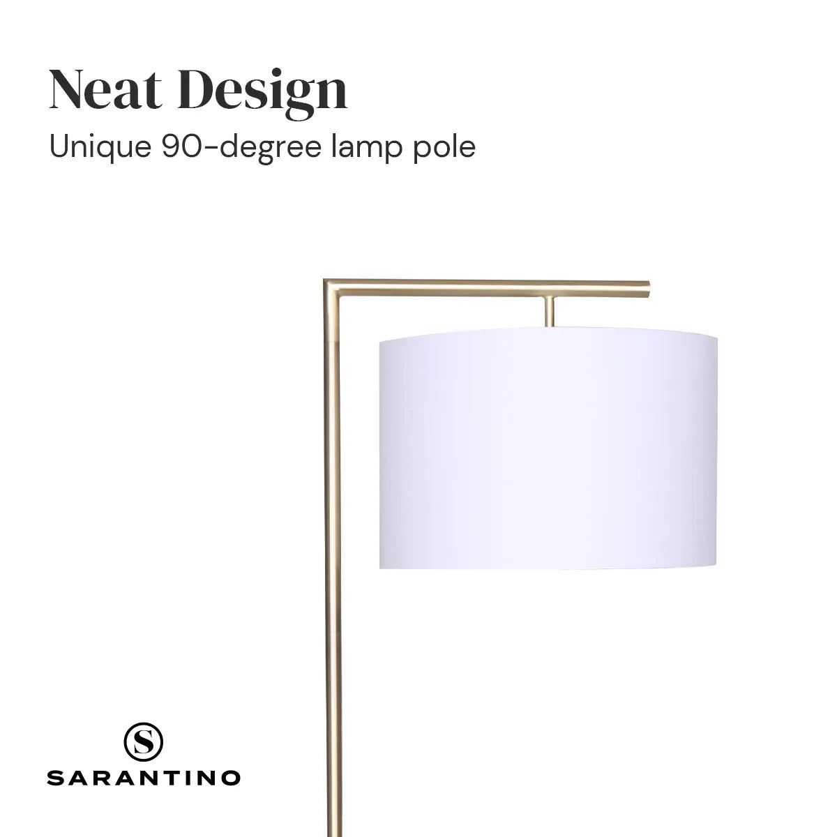Sarantino 90-Degree Modern Arc Floor Lamp - Image 6