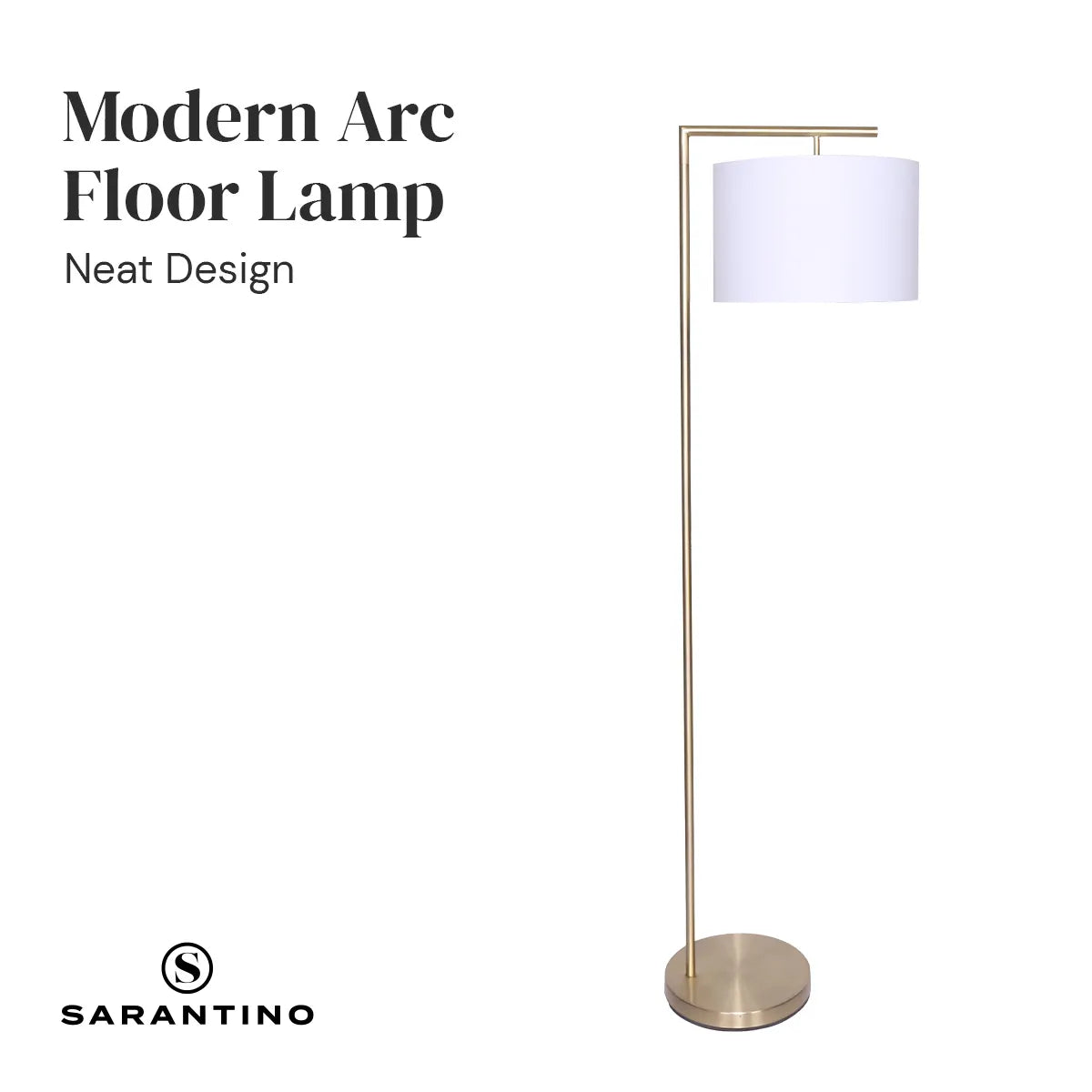 Sarantino 90-Degree Modern Arc Floor Lamp - Image 7