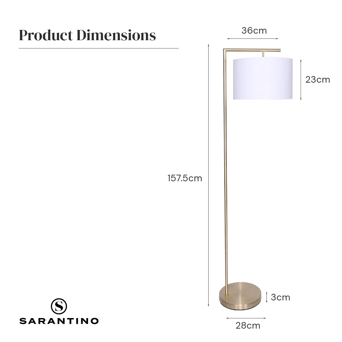 Sarantino 90-Degree Modern Arc Floor Lamp - Image 8