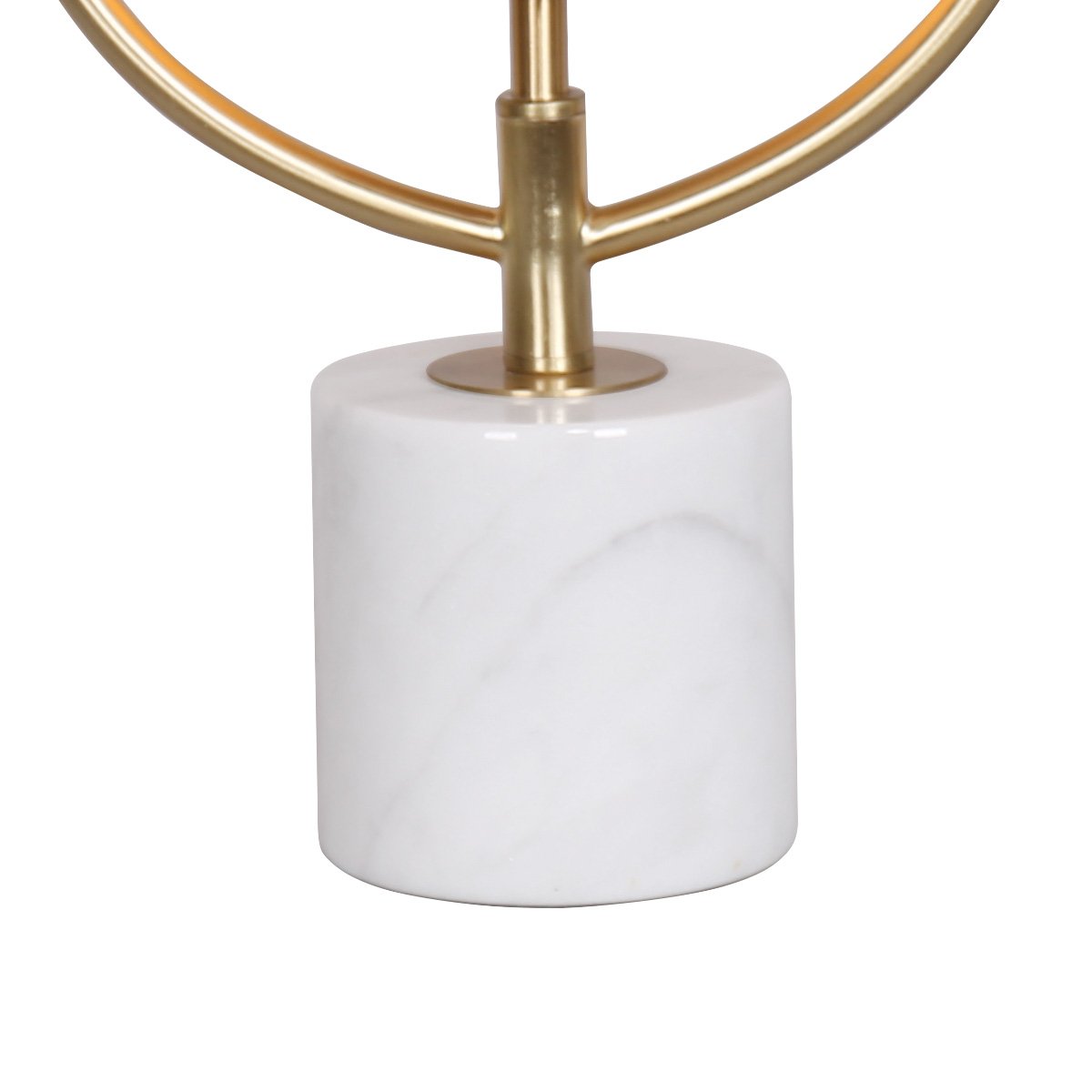 Sarantino Sculptural Orange Glass Table Lamp With White Marble Base - Image 4
