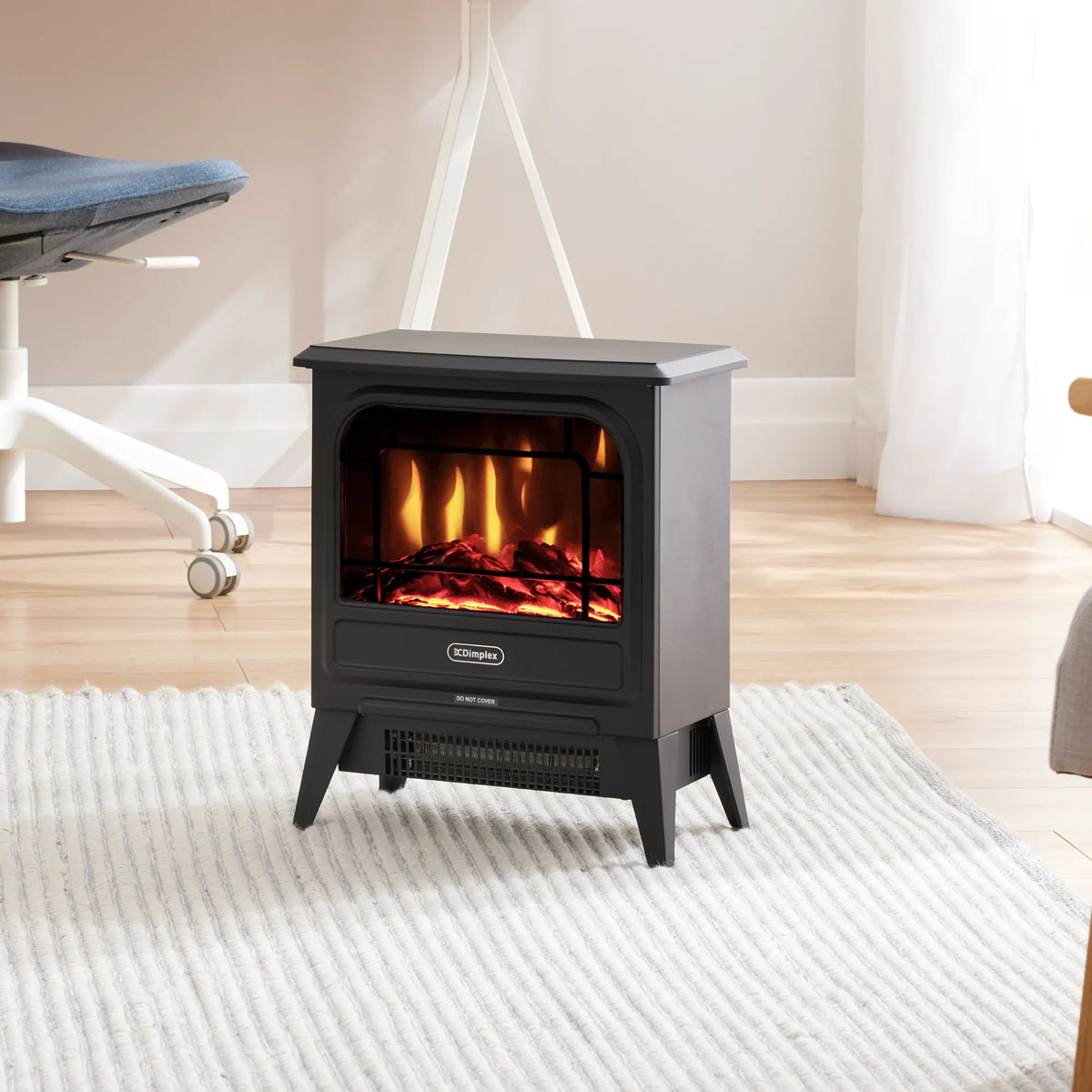 Dimplex MicroStove 1.2kW Portable Electric Fire Stove Heater, Optiflame Coal Effect, Freestanding Cast Iron Black - Image 8
