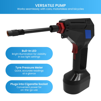 MEC Maxim ATP 12V Tyre Pump Portable Electric Car Tyre Air Pump with LED Light Digital Pressure Metre - Image 4