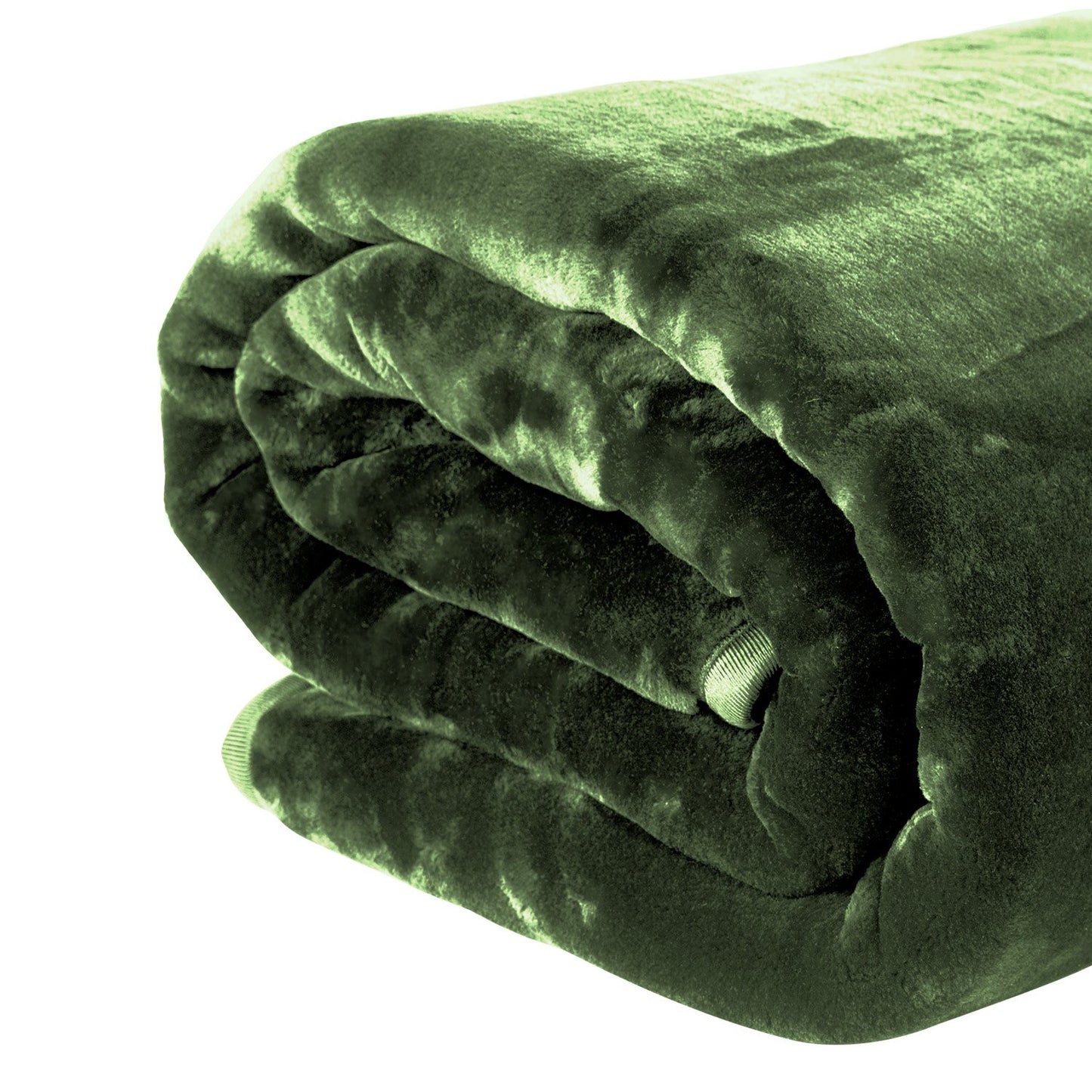Laura Hill 600gsm Faux Mink Blanket Queen Size Double-sided Throw Rug Large Super Luxurious Soft - Green - Image 3
