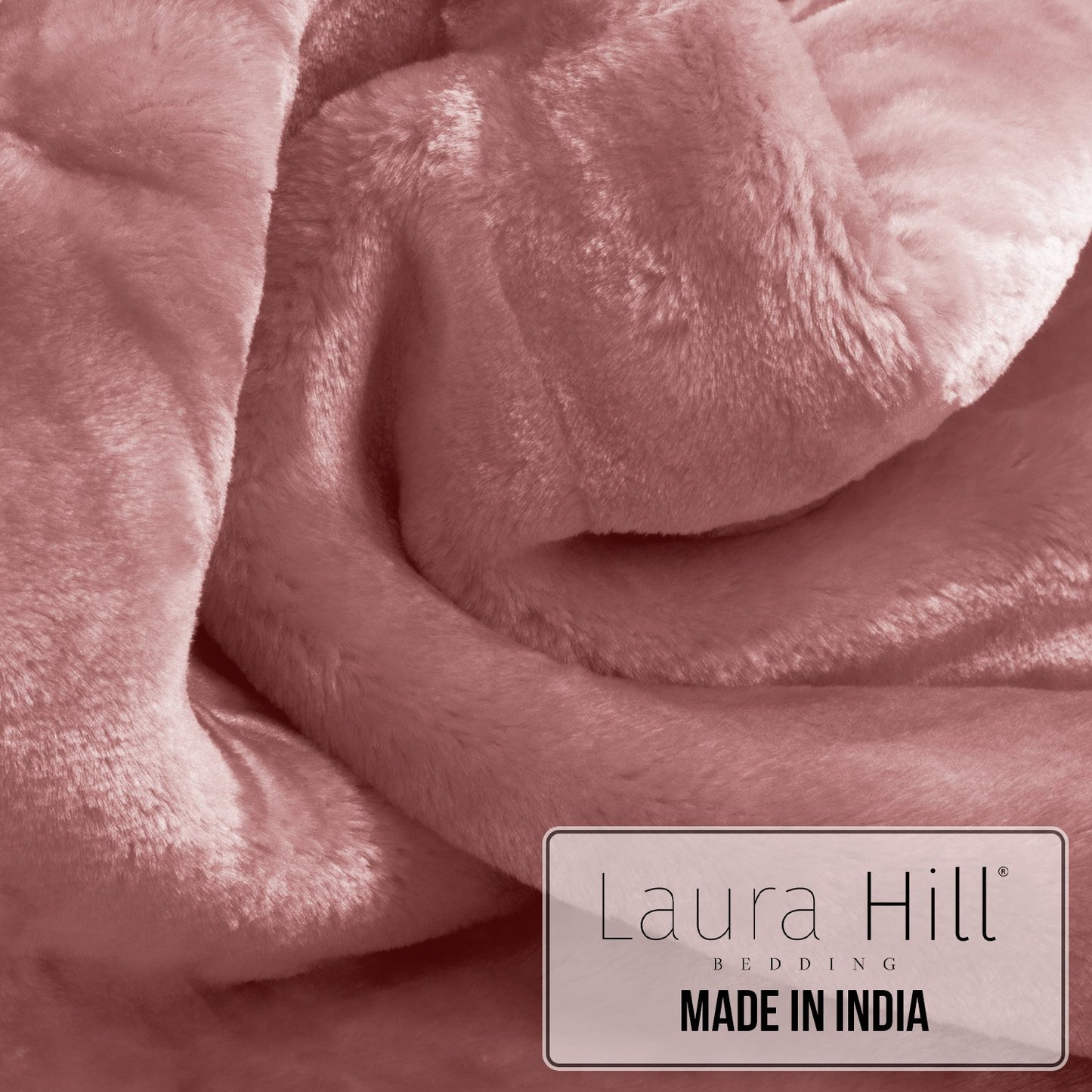 Laura Hill Mink Blanket Queen Size Double-sided Soft Plush Bed Faux Throw Rug 220 X 240cm (pink) - Image 4