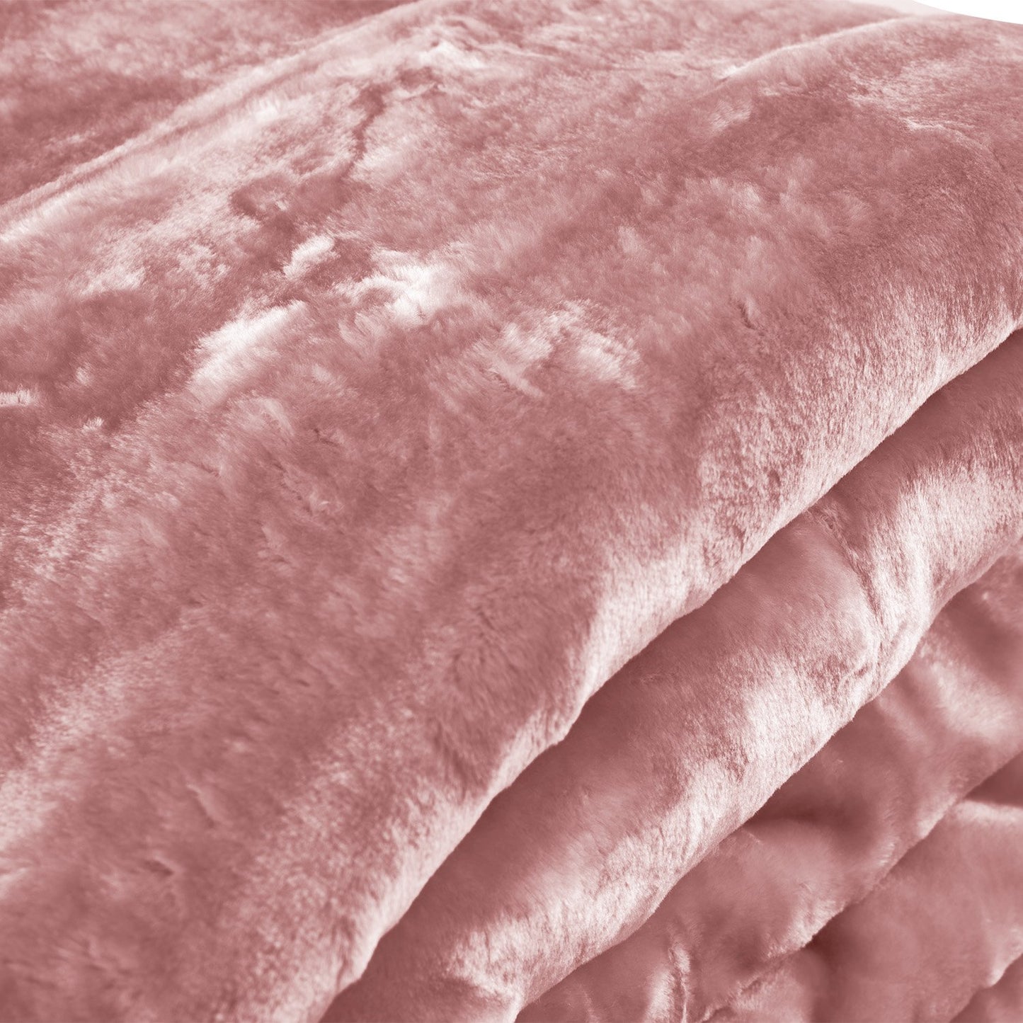 Laura Hill Mink Blanket Queen Size Double-sided Soft Plush Bed Faux Throw Rug 220 X 240cm (pink) - Image 5