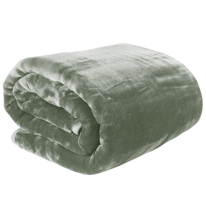 Laura Hill 800-GSM Mink Blanket Queen Size Double-Sided Soft Plush Bed Faux Throw Rug 220 X 240cm Heavy Sage - Image 2