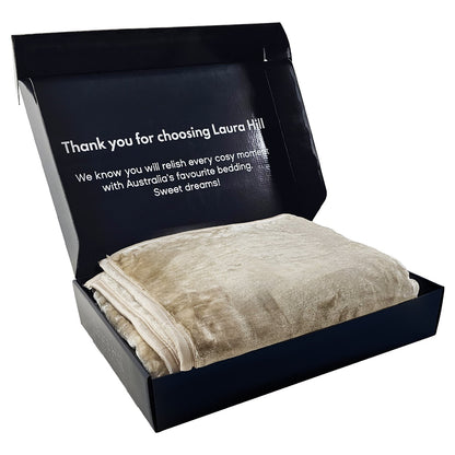Laura Hill 800-GSM Mink Blanket Queen Size Double-Sided Soft Plush Bed Faux Throw Rug 220 X 240cm Heavy Sage - Image 8