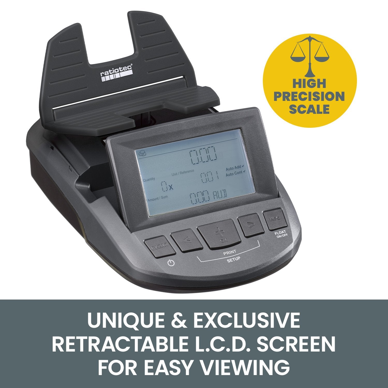 Ratiotec Digital Coin Note Money Counter Currency Scales Australian Notes Portable - Made In Germany - Image 6