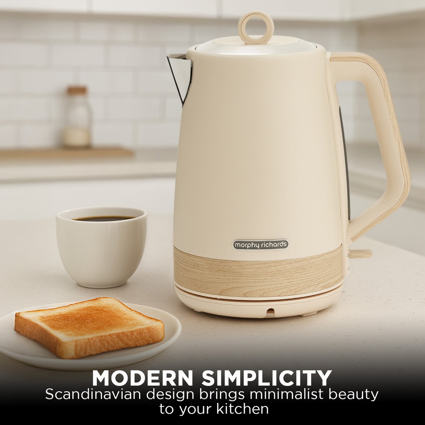 Morphy Richards 1.7L Electric Kettle Essence Scandi Swivel Base Boil-Dry Protection - Image 9