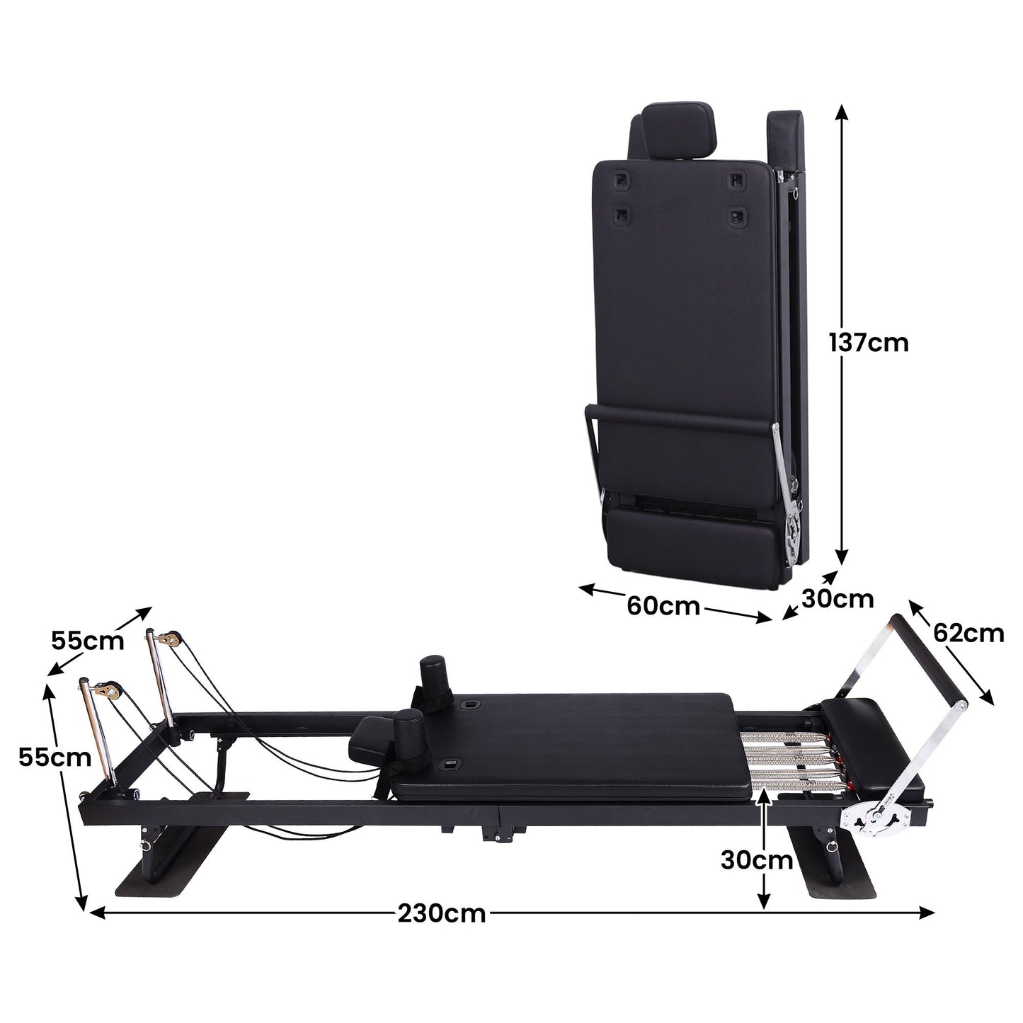 Powertrain Aria Steel Foldable Pilates Board Reformer Multifunctional Core Exercise Set Ab Trainer With Platform Extender Sitting Box Jumpboard And Footbar For Indoor Outdoor Full Body Fitness Home - Image 3