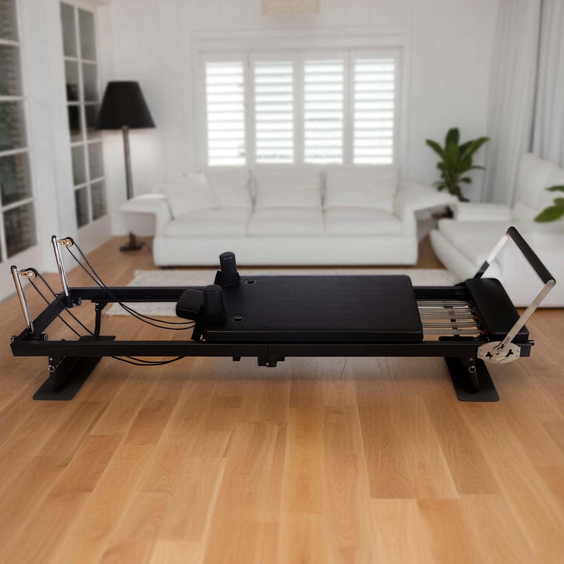 Powertrain Aria Steel Foldable Pilates Board Reformer Multifunctional Core Exercise Set Ab Trainer With Platform Extender Sitting Box Jumpboard And Footbar For Indoor Outdoor Full Body Fitness Home - Image 6