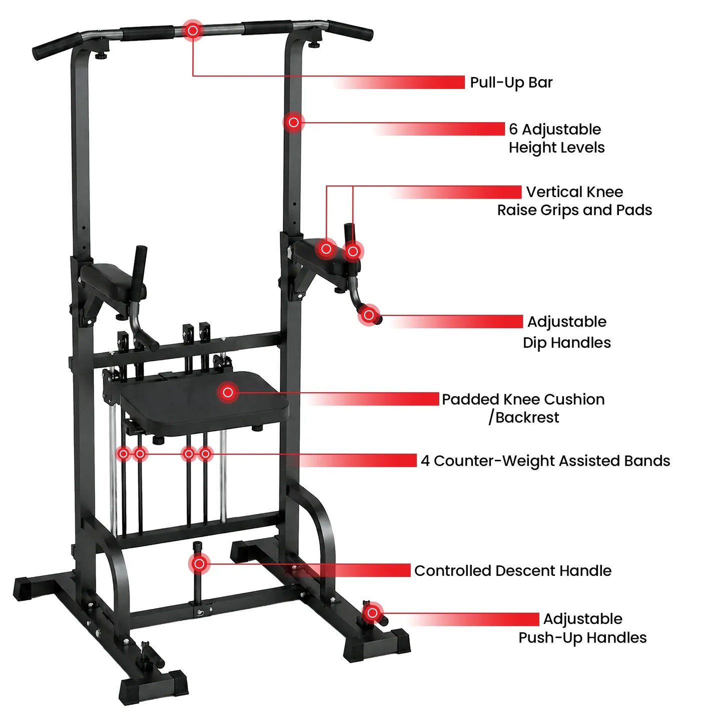 Powertrain Pull-Up & Dip Power Tower Multifunction Strength Training Station - Image 4