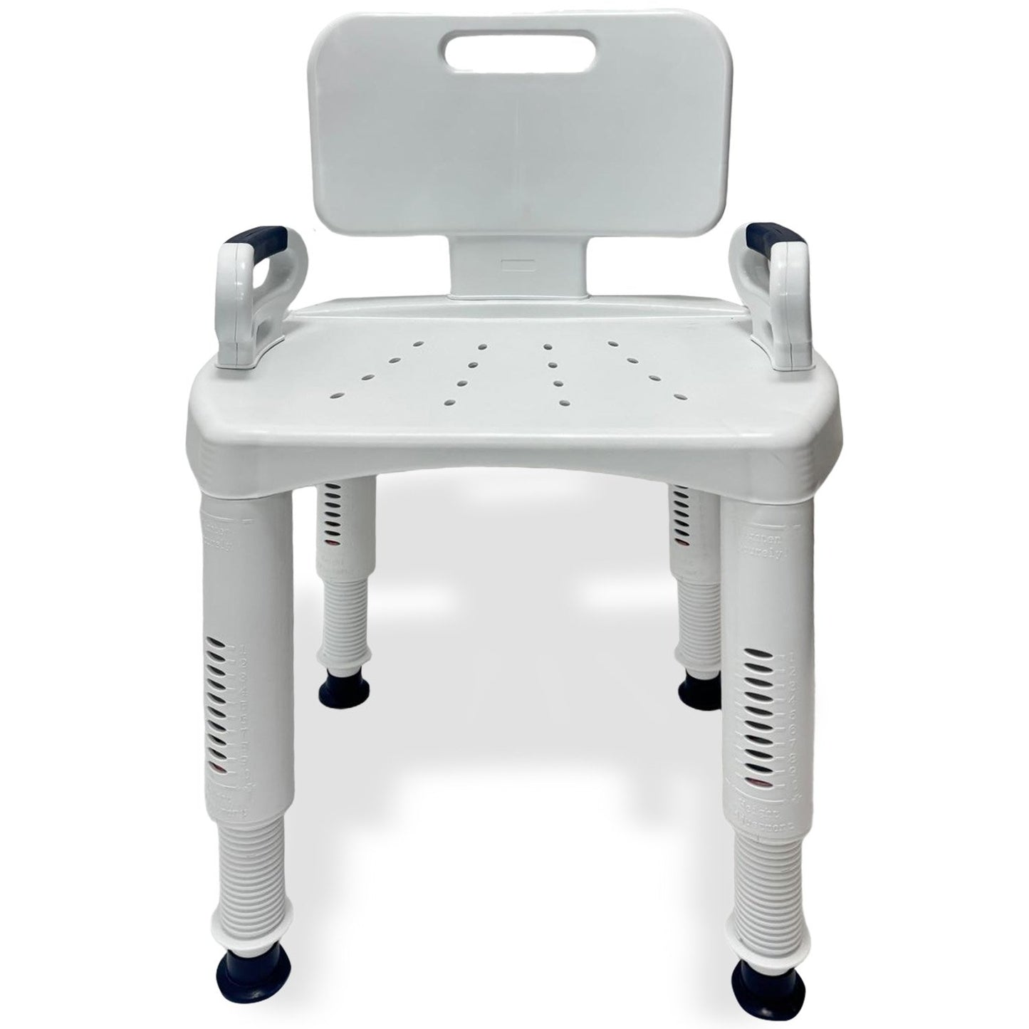 Orthonica Premium Adjustable Shower Chair with Armrests 158kg Capacity - Image 3