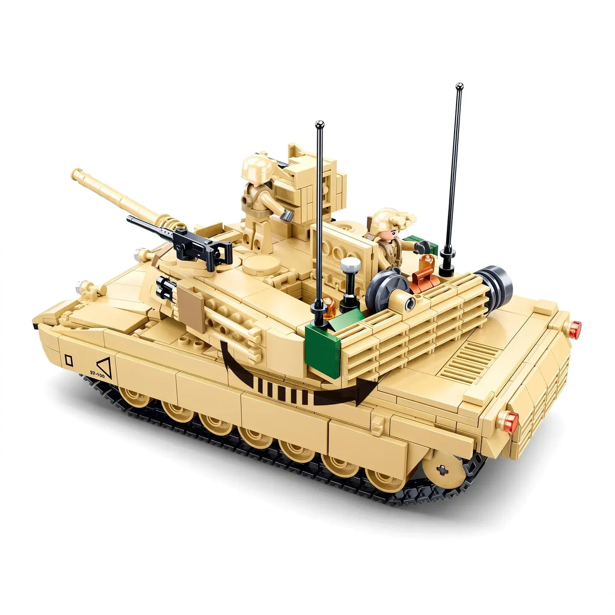 Sluban B0892 Model Kit M1A2 Abrams Main Battle Tank US Army Desert Armor Vehicle Military Building Blocks DIY Set Toy - Image 4