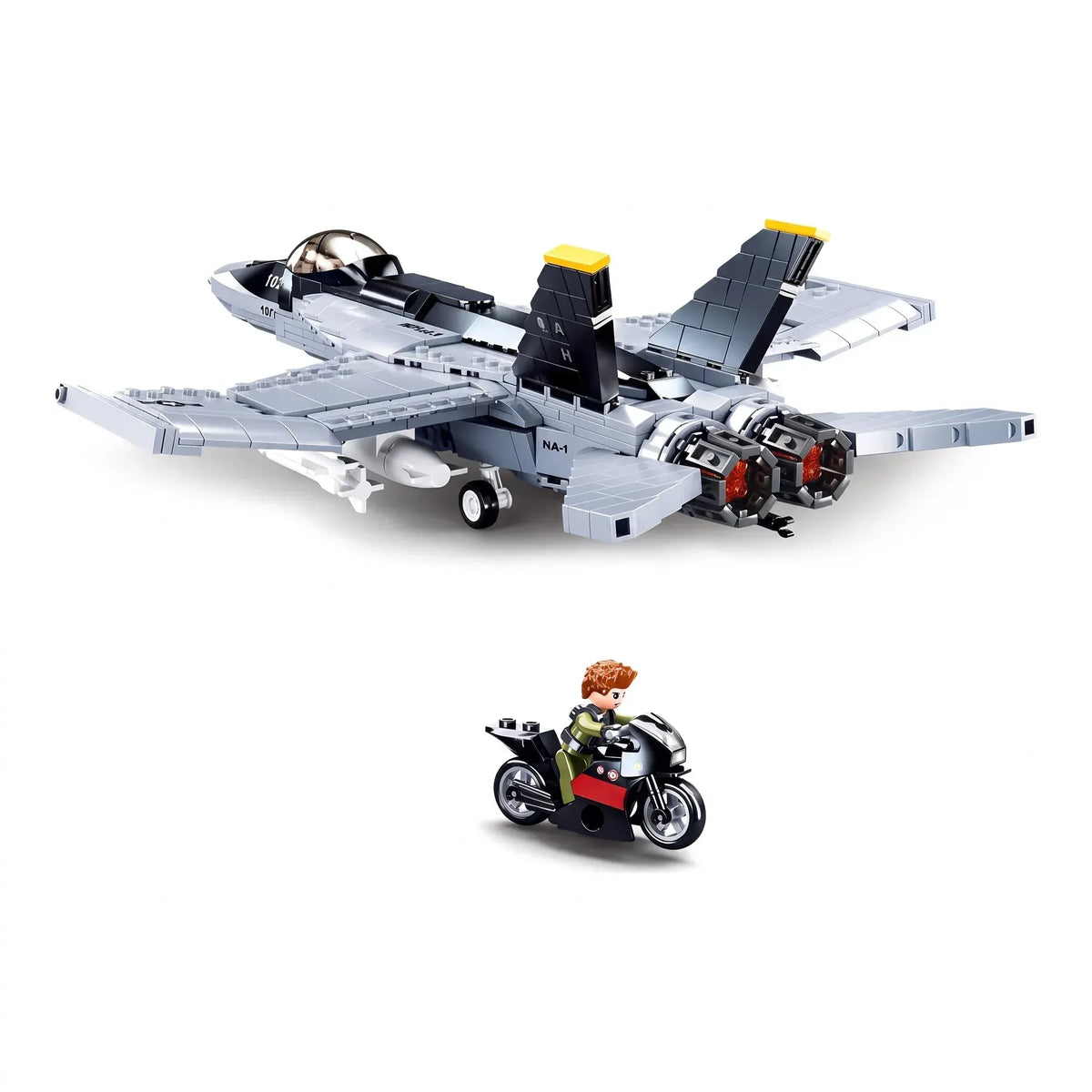 Sluban B0928 Model Kit FA18 Super Hornet Fighter Jet Plane RAAF Military Air Force Building Blocks Super Bumblebee DIY - Image 3