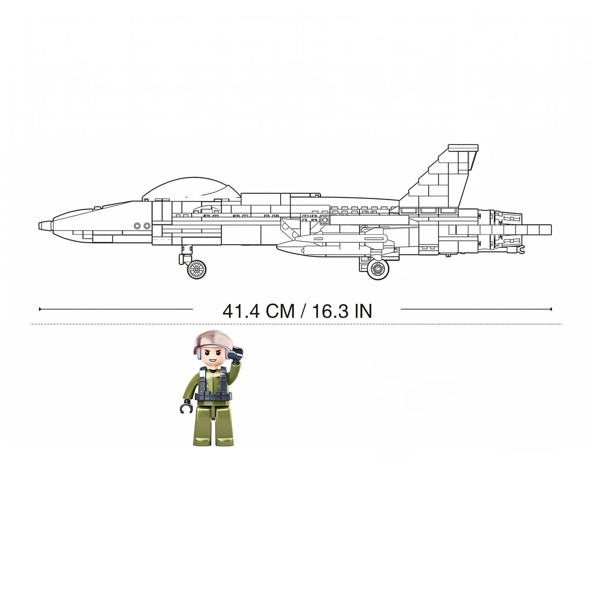 Sluban B0928 Model Kit FA18 Super Hornet Fighter Jet Plane RAAF Military Air Force Building Blocks Super Bumblebee DIY - Image 5