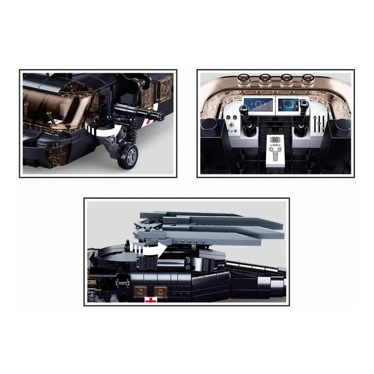 Sluban B1012 Model Kit UH60 Black Hawk Medical Rescue Helicopter US Army MEDEVAC Air Force Military Building Blocks DIY - Image 4