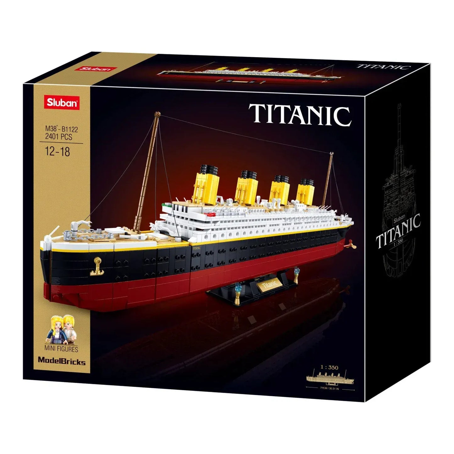 Sluban B1122 Model Kit 1:350 RMS Titanic Ocean Liner Cruise Ship Large Model Maritime Building Blocks DIY Construction - Image 2