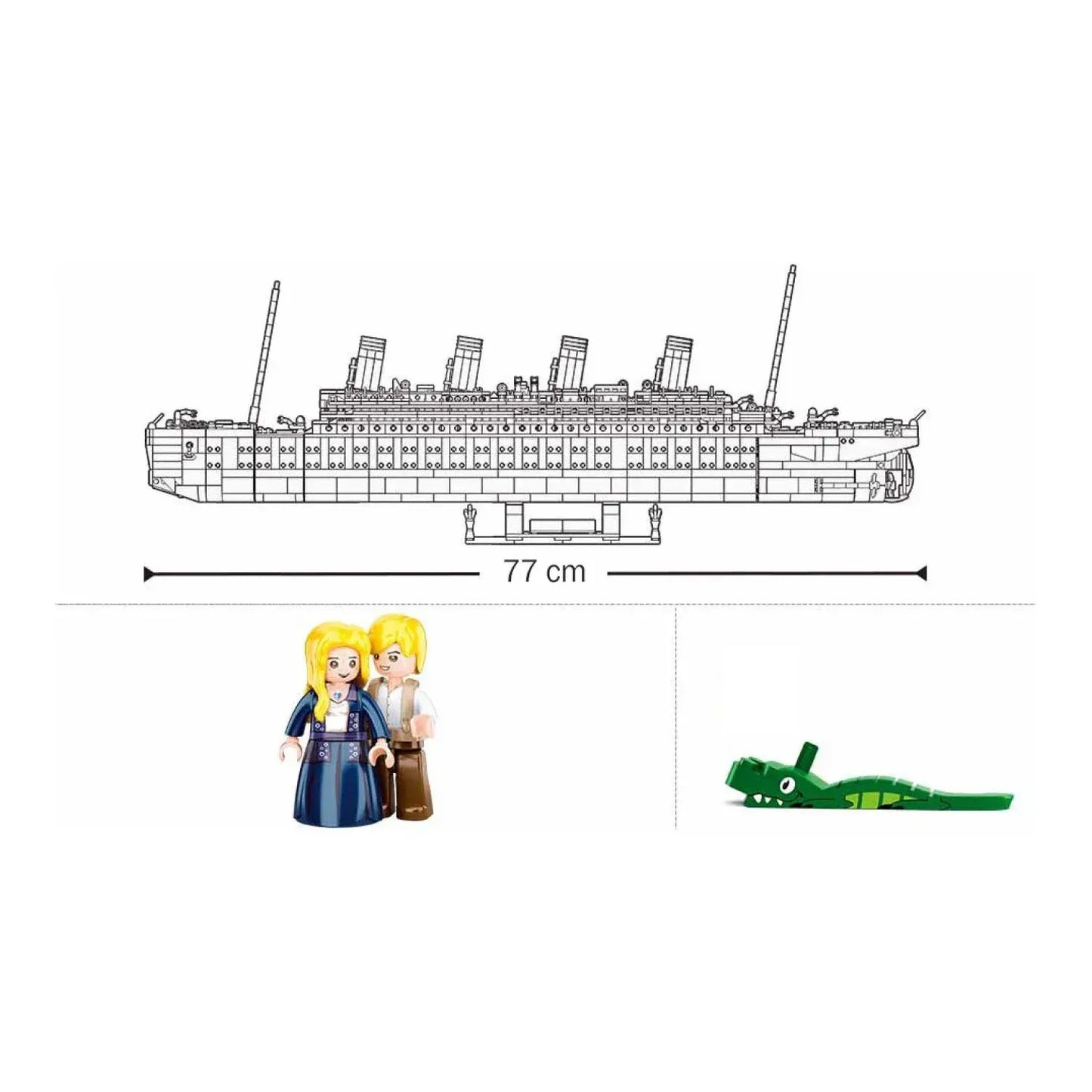 Sluban B1122 Model Kit 1:350 RMS Titanic Ocean Liner Cruise Ship Large Model Maritime Building Blocks DIY Construction - Image 4