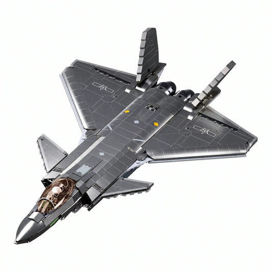 Sluban B1187 Model Kit 1:44 J20 Mighty Dragon Chinese Stealth Fighter Jet Plane Modern PLAAF Building Block DIY Set Toy