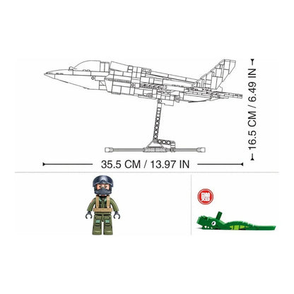 Sluban B1361 Model Kit 1:44 F35 Lightning Stealth Fighter Jet Plane Modern USAF Air Force Building Blocks DIY Set Toy - Image 4
