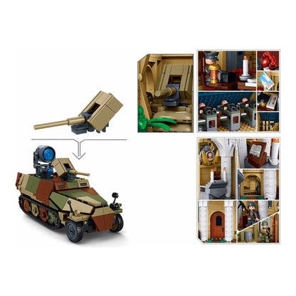Sluban B1532 Model Kit 44cm Battle Of Sainte Mere Eglise D-Day WWII Paratrooper Army Building Blocks DIY Set Toy - Image 3