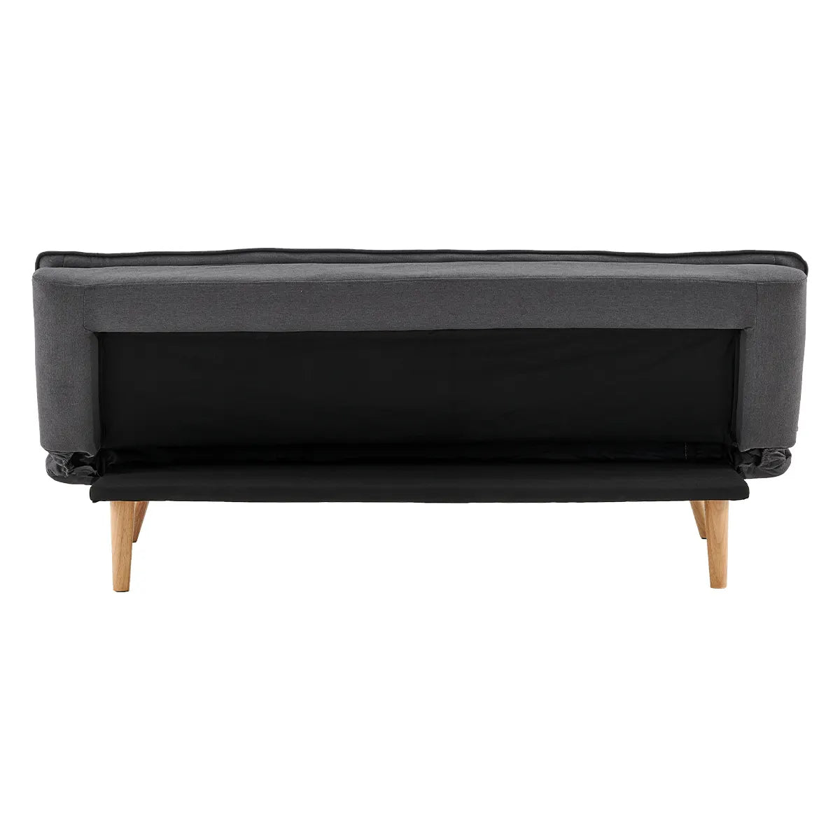 Sarantino 3 Seater Linen Sofa Bed Couch Lounge Futon - Dark Grey - Image 8