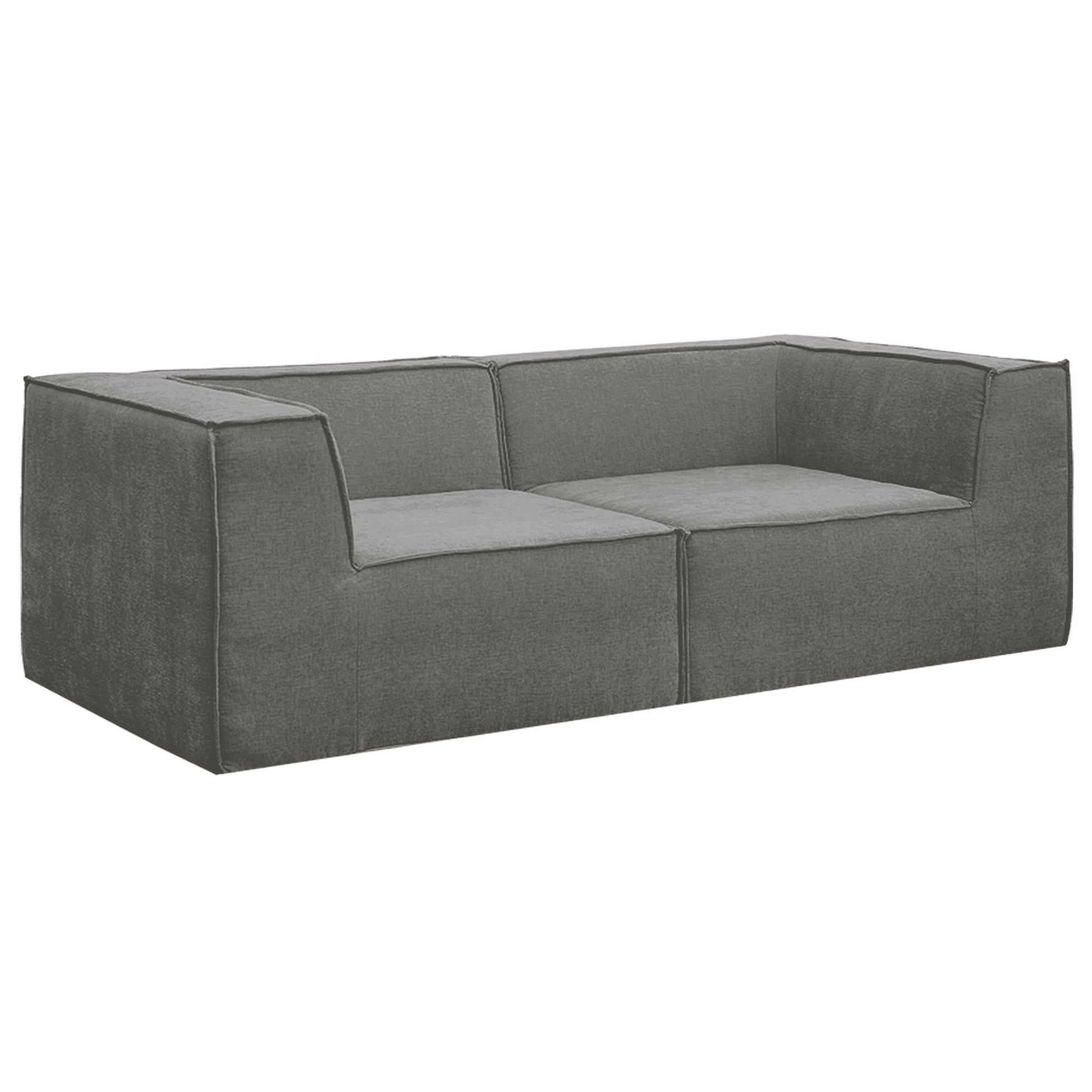 Sarantino Novi 3-Seater Modular Sofa with Ottoman in Grey Non-Slip Bottom Lounge - Image 4
