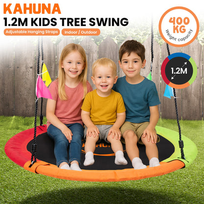 Kahuna Kids 1.2m Tree Saucer Swing Set Round 400kg With Straps Capacity Outdoor - Image 8