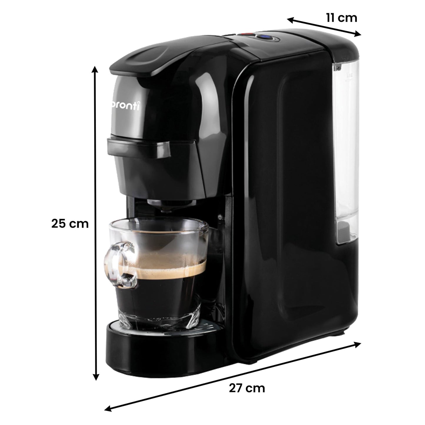 Pronti Breakfast Set with HomeMaid Coffee Machine, Silver Noir Toaster & Kettle - Image 6