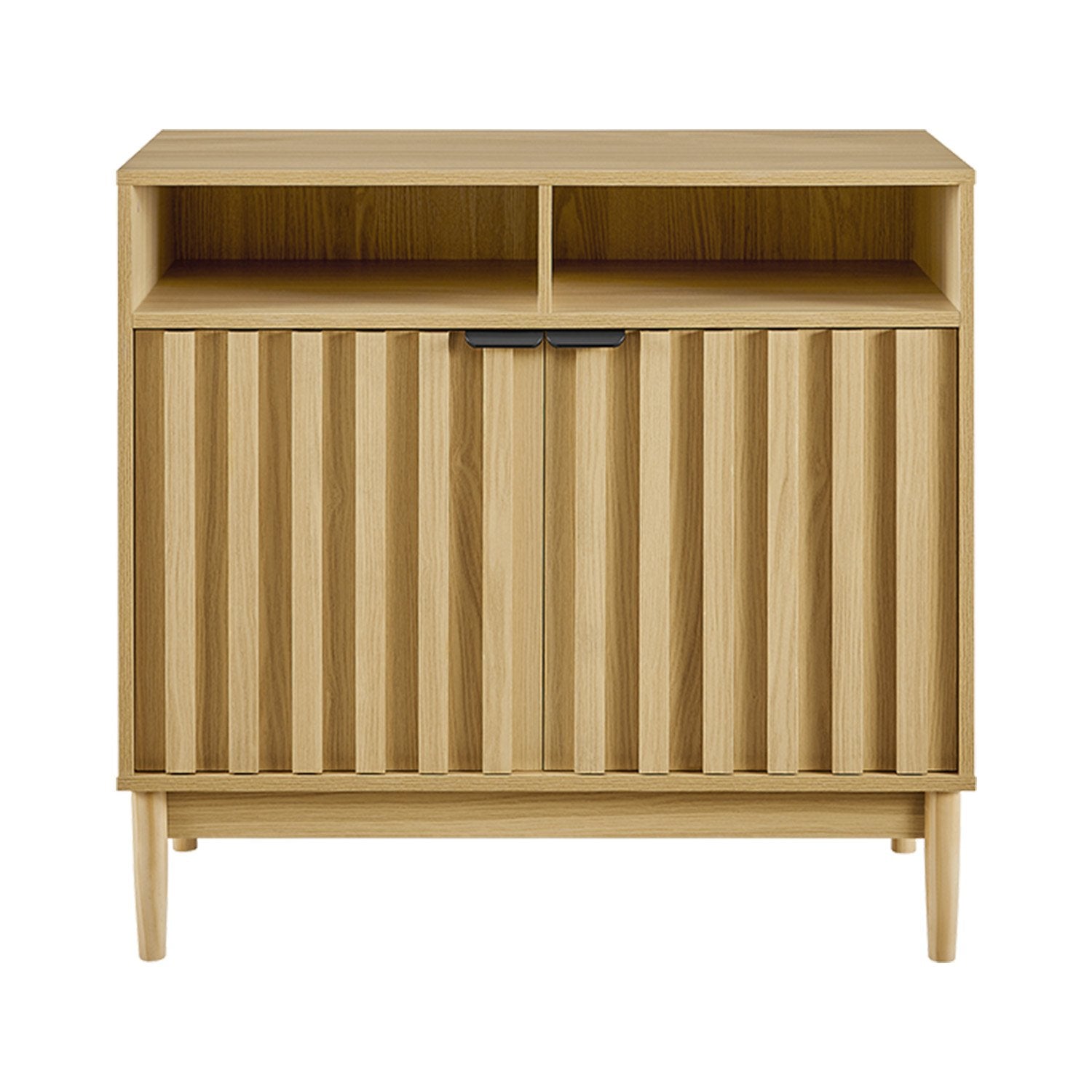Sarantino Eleni 2-Door Sideboard Buffet Hallway Cabinet Storage Console Cupboard in Natural - Image 2