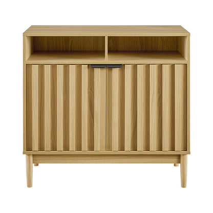 Sarantino Eleni 2-Door Sideboard Buffet Hallway Cabinet Storage Console Cupboard in Natural - Image 2