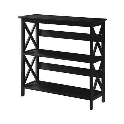 Sarantino Lucas 3-Tier Bookshelf Display Rack in Black - Image 3