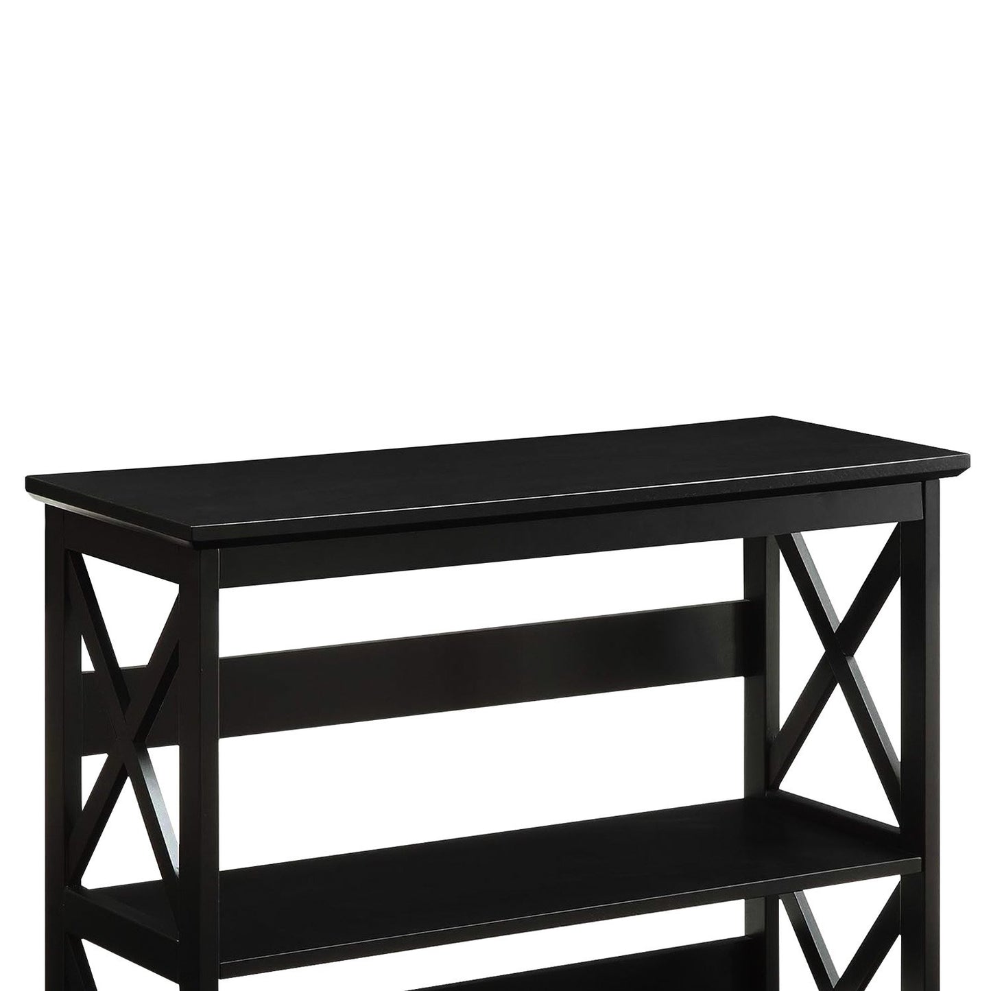 Sarantino Lucas 3-Tier Bookshelf Display Rack in Black - Image 4