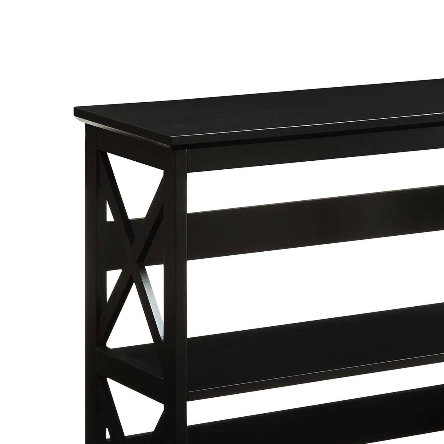 Sarantino Lucas 3-Tier Bookshelf Display Rack in Black - Image 8