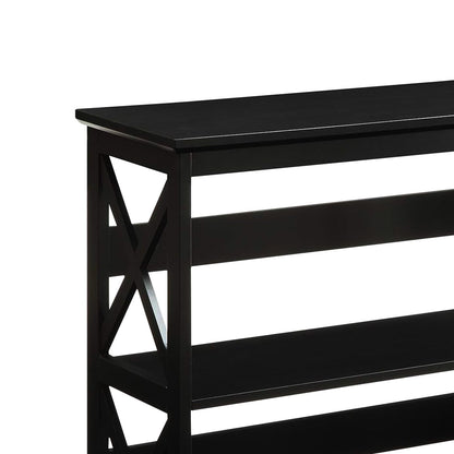 Sarantino Lucas 3-Tier Bookshelf Display Rack in Black - Image 8