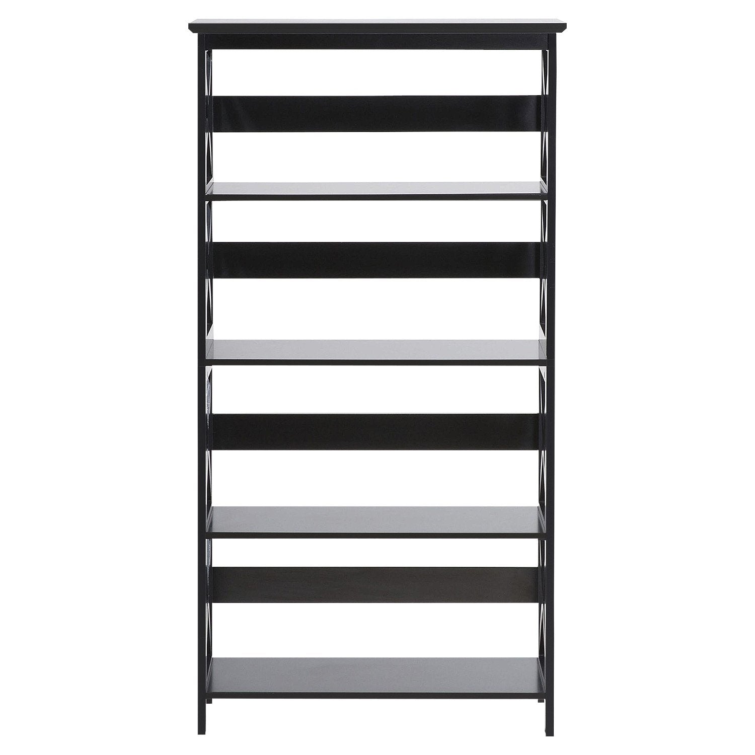 Sarantino Daphne 5-tier Cross Panel Bookshelf - Image 3