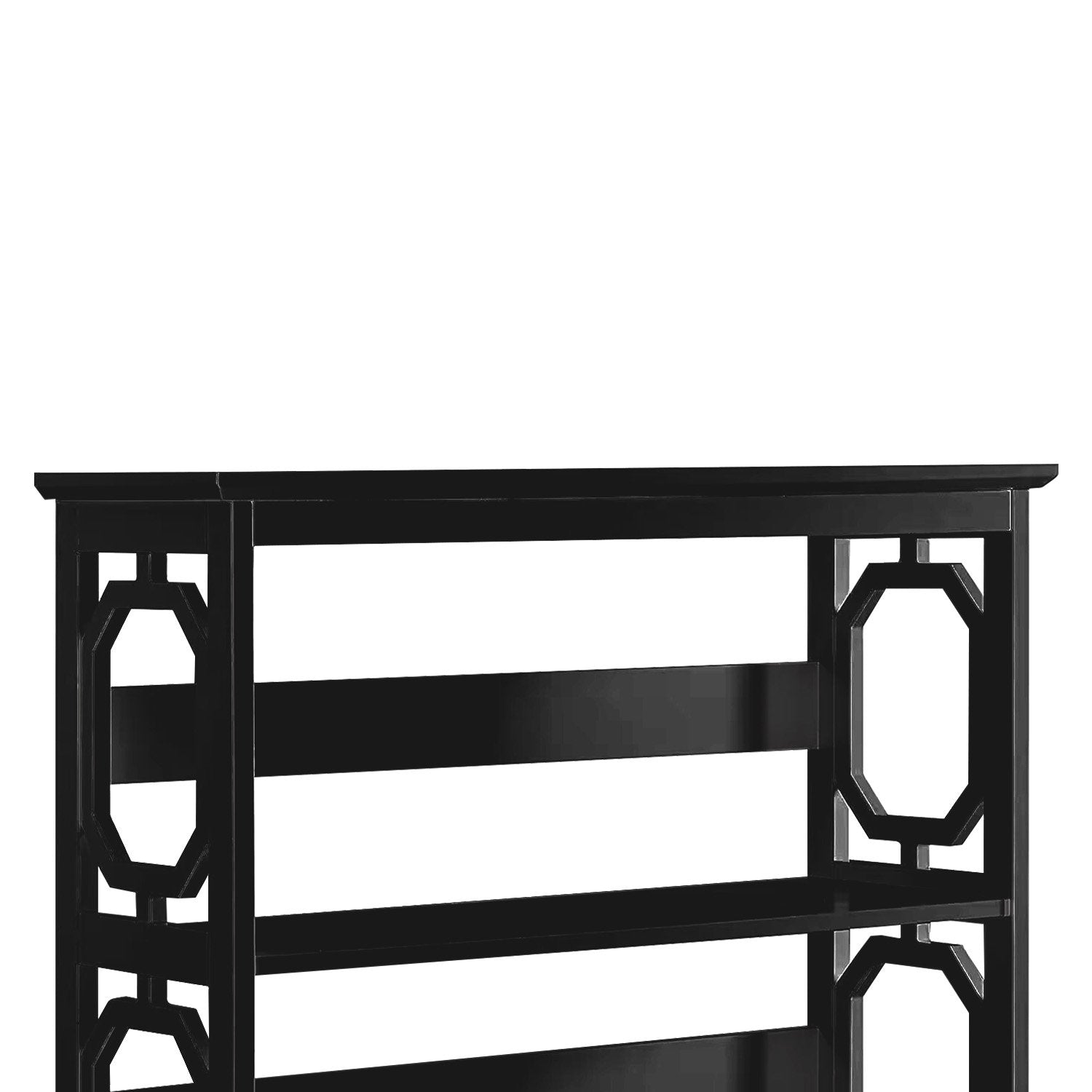 Sarantino Laurel 3-Tier Bookshelf Display Rack in Black - Image 5